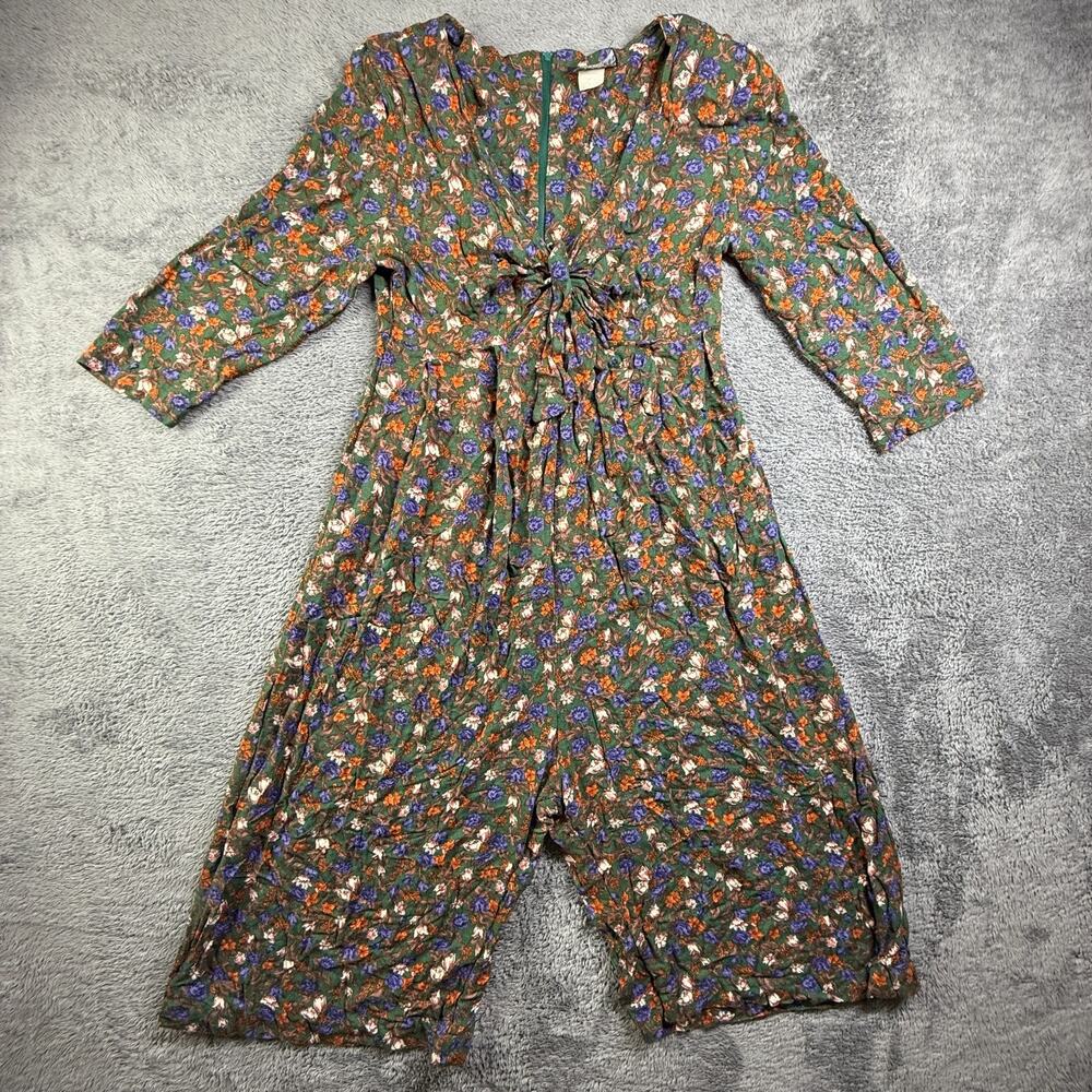 Vintage Cimmaron Floral Culotte Romper Womens 9 10 Boho Prairie USA Cottagecore